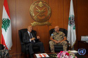 Il Generale Portolano incontra il Ministro della Difesa libanese Samir Moqbel