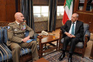 Il Generale Portolano inncontra il Presidente del Parlamento Nabih Berri