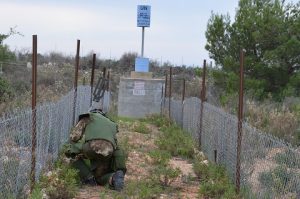 Attività di sminamento lungo la ''Blue line''